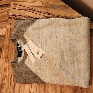 Vince men's Linen colorblock baseball shirt, size L